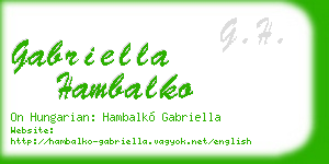 gabriella hambalko business card